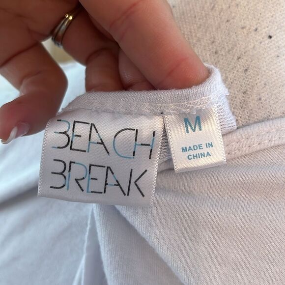 Beach Break Blue and White Mini Dress/ Coverup - Picture 6 of 8